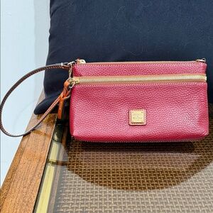 Dooney & Bourke Berry Leather Wristlet